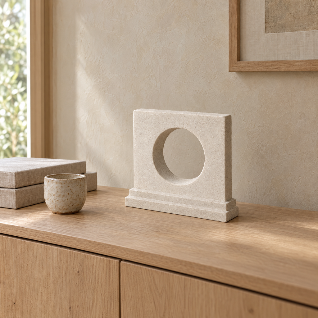Moon Gate in chalk white at home