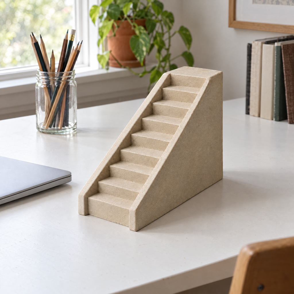 Stair to Nowhere in sand at home